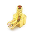 Right Angle MCX Male Plug RF Coaxial Adapter