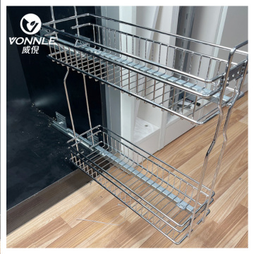 Stainless Steel Side Pull Basket Kitchen Pull Out Accessory