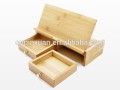 Suporte de Pad ajustável 100% suporte de telefone de bambu Mesa OrganiserTidy Caixa de armazenamento de artigos de papelaria com gaveta