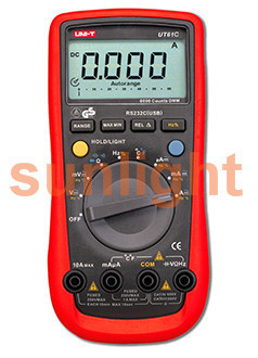 Handheld Digital Multimeter, AC/DC/Resistance/Capacitance/Temperature RS232 UT61C