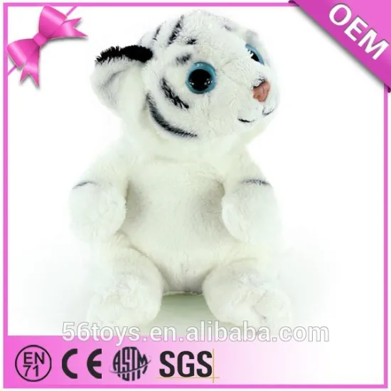 Gift Promotion Toy Mascot Super Soft White Plush Tiger