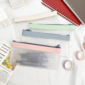 Transparent Matte Jelly Glue Pen Case with Portable Hand Belt