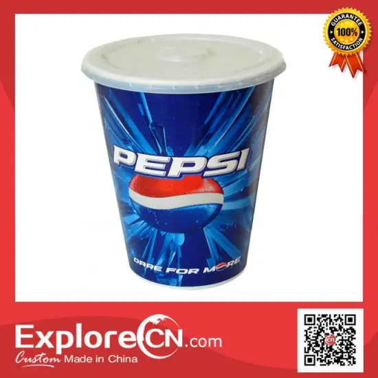 Eco-friendly pepsi cold drink paper cup