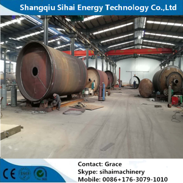 waste tire processing by pyrolysis plant