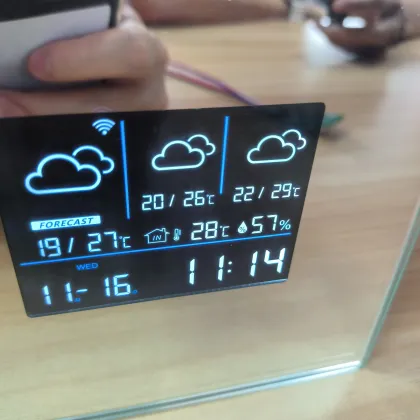 Weather Meteorology Module for Mirror: Time, Temperature, Date, and Calendar Display