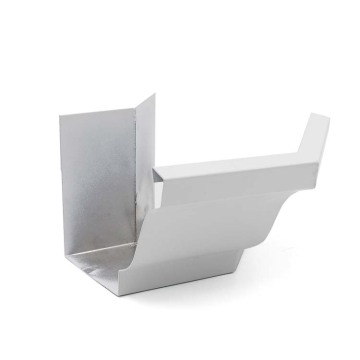 Aluminum Gutter External Corner for Rain Drainage Systems