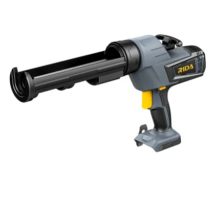 RIDA Battery-Powered No Drip Metal Frame Caulking Gun for Silicone Sealants