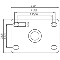 Top Plate for Medium Duty Casters