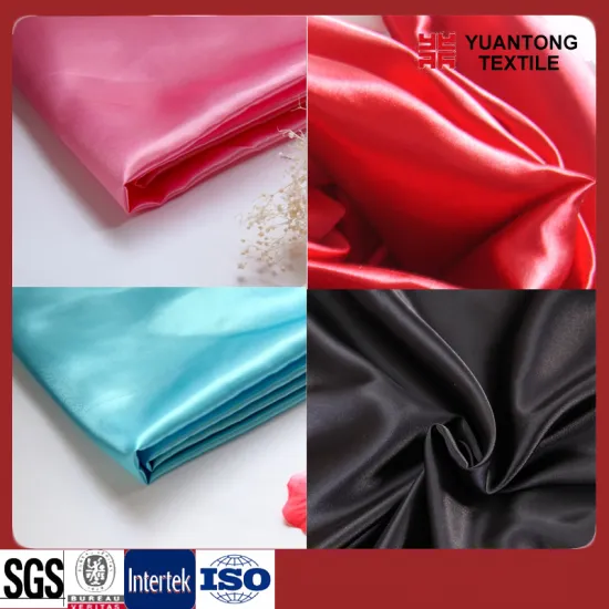 Lot Shining Polyester Satin Fabric for Lady Wear Decoration