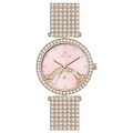 Shiny Sunray Dial Quartz Women's Rhinestone Watch