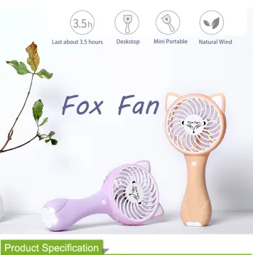 Mini Handheld Personal USB Fox Fan for Desk