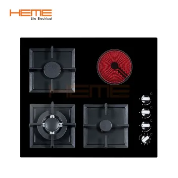 Professional Manufacturer New Design Home Kitchen 4 Fast Heating Zones Gas-Ceramic Combined Stove