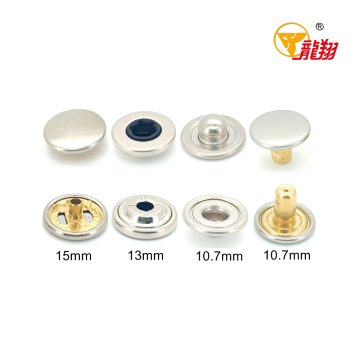 330# Silicone‑Padded 4‑Part Brass Snap Fastener