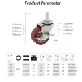 75mm Stem Brake Foot Castor Wheel