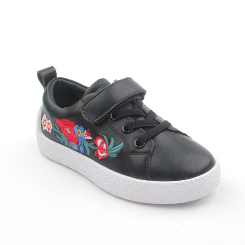 Black Casual Children Shoe Pink And Black And White Casual Shoes Factory