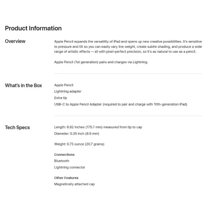 2hand Apple pen iPad 1st gen Apple pencil