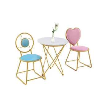 Hollow Metal Chair with Velvet Cushion DC-H10