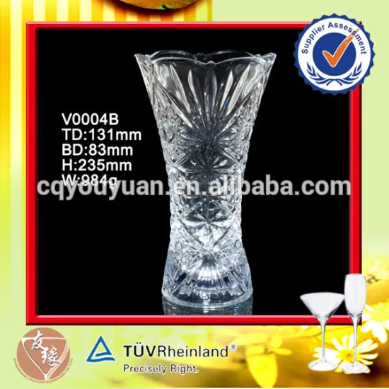 235mm tall different types glass vase for centerpiece
