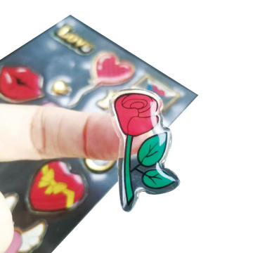 Custom Printed Cartoon 3D Crystal Dome Stickers in Transparent Clear Epoxy Resin: Perfect for Crafts and Phone Case Decorations
