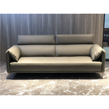 Folded Arm Leather Sofa