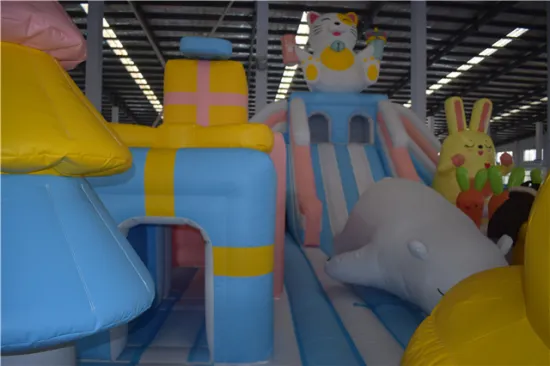 2022 new design fortune cat Bounce House Commercial Inflatable Jumping Bouncer With Slide
