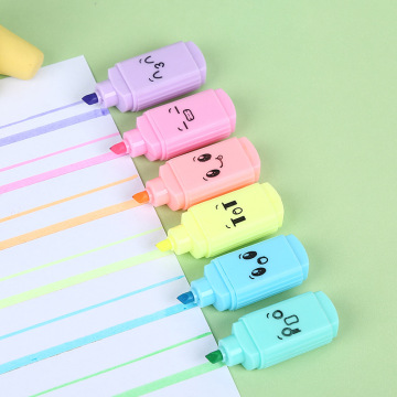 Wholesale 6PCS Mini Cute Smiggle Highlighter Pens - Assorted Colors Chisel Tip