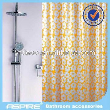 printed fabric shower curtain