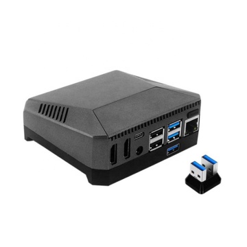 Argon One M.2 Case voor Raspberry Pi 4B met metalen schaal, aan / uit -knop, koelventilator en hangende beugel