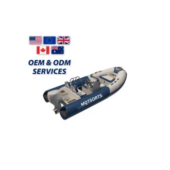 2023 Latest Design CE Certified Rigid Hypalon Inflatable RIB Boat 480 with Outboard Engine for Sale