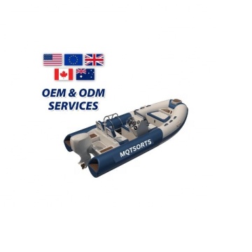2023 Latest Design CE Certified Rigid Hypalon Inflatable RIB Boat 480 with Outboard Engine for Sale