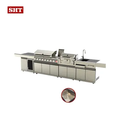 Commercial BBQ Gas Grills Restaurant Kitchen Cabinet