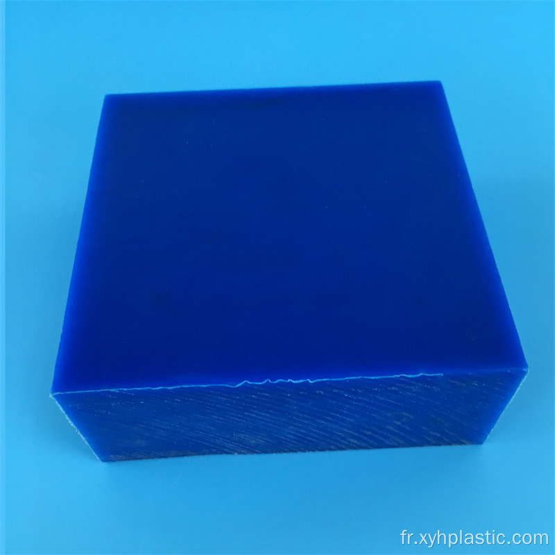 Feuille de nylon PA6 moulé de couleur bleue