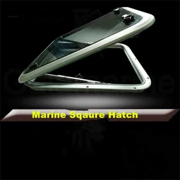 Marine Yacht Aluminum Boat Square Hatch Porthole Window - 8 Sizes Tempered Glass