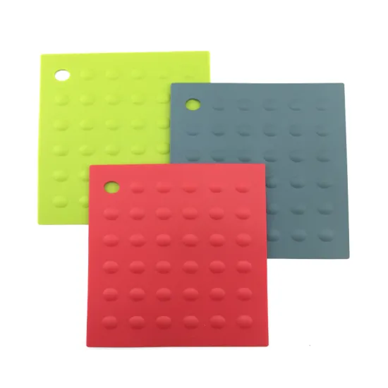 Square silicone table heat resistant mat