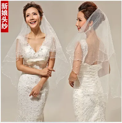 Bridal Accessories One-Layer White Long Lace Wedding Veils