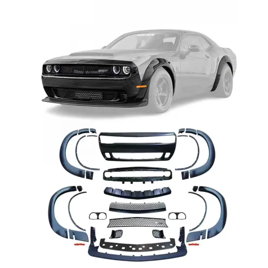 Upgrade Front Bumpers for Dodge Challenger 2008-2015/2016-2024 - Demon Front Bumper Assembly with Wheel Arch