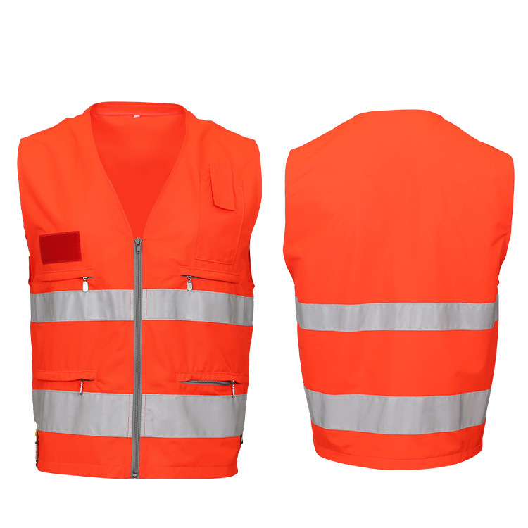 Hi vis reflektierende Sicherheitswesten mit Taschen