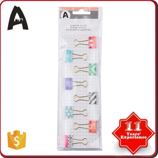 With quality warrantee factory directly metal book binder clips