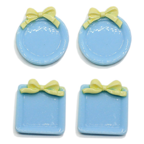 Kawaii Bow Plate Flatback Resin Cabochons für Haarschleifenzentren DIY Scrapbooking Decor