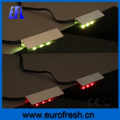 RGB color glass shelf clip light mini metal clip light