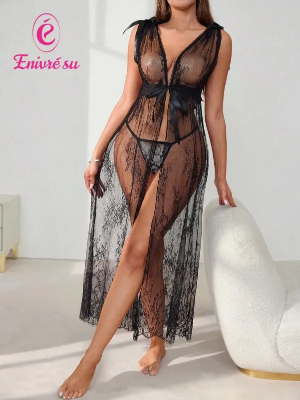 Sexy See-Through Lingerie Pajamas for Girls
