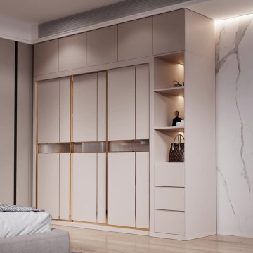 Bedroom sliding door assembly large cupboard wardrobe