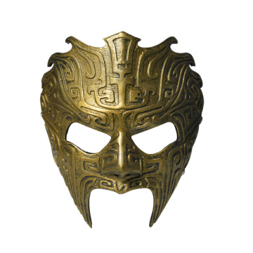 Máscara de resina de jogo com padrão de bronze chinês