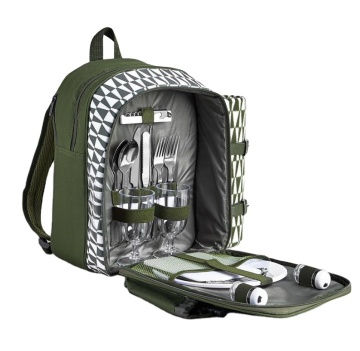 Customized New Arrival 2-Person Insulated Cooler Backpack Picnic Set