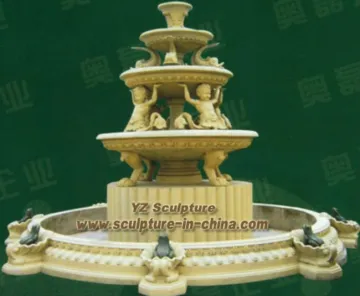 Beautiful Tiered Children Marble Fountain