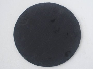 Round Black Slate Placemat 30531
