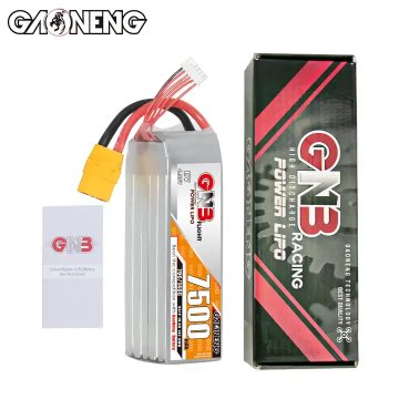 7500mAh 3S 11.4V High C Rating LiHV XT60 RC LiPo Battery for Cars, Drones, Boats, and Airplanes