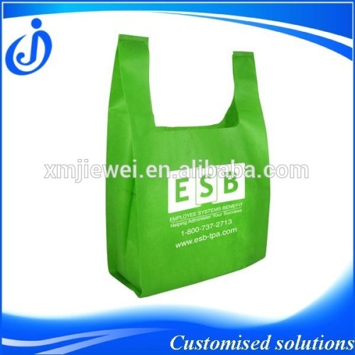 Customized Supermarket Non Woven T-shirt Bag