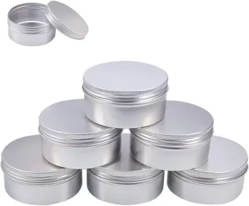 200g 6.7Oz big round aluminum tin jars