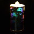 Velas de fuente de agua LED de superficie de vidrio 3D recargable